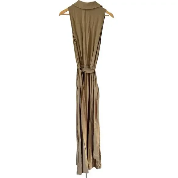 NWT L’agence Mayer Military Maxi Dress Covert Green Women’s Size Small - Picture 5 of 9